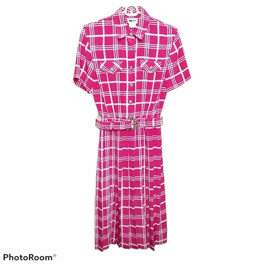 Vintage Leslie Fay Belted Dress size 6 petite